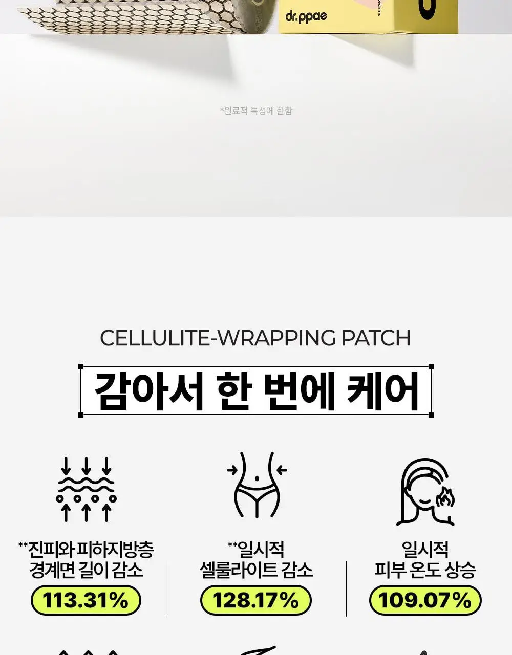 [NEW] 닥터빼 셀룰라이트 랩핑 패치 9g * 12ea 상세페이지 11